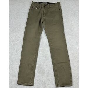 Fried Denim Jeans Mens 30x30 Slim Fit Olive Green Stretch Midweight